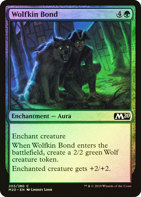 Wolfkin Bond\nCore Set 2020\nSingle\nMagic The Gathering
