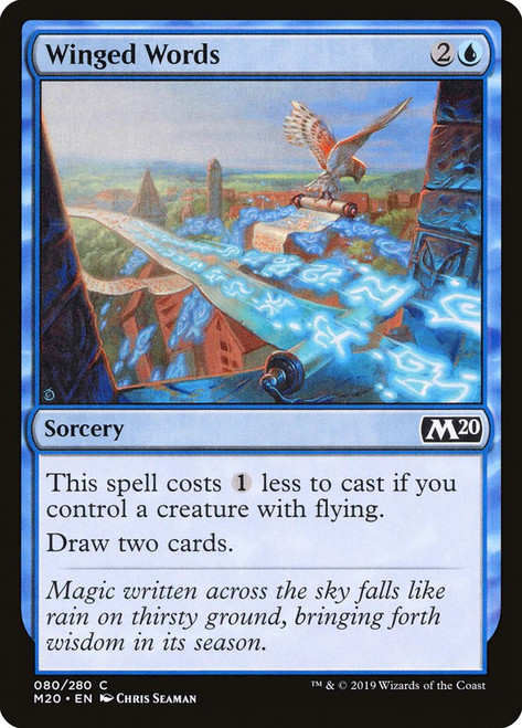 Winged Words\nCore Set 2020\nSingle\nMagic The Gathering