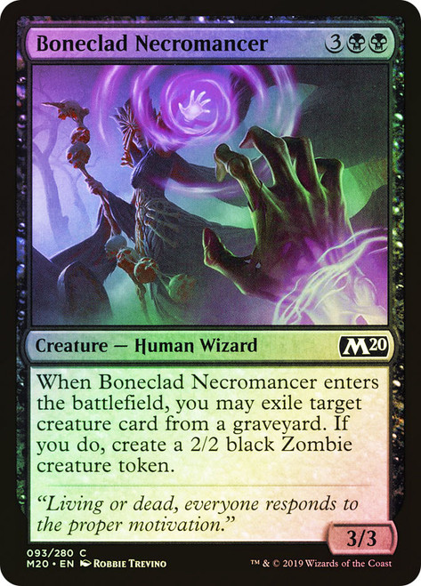 Boneclad Necromancer\nCore Set 2020\nSingle\nMagic The Gathering