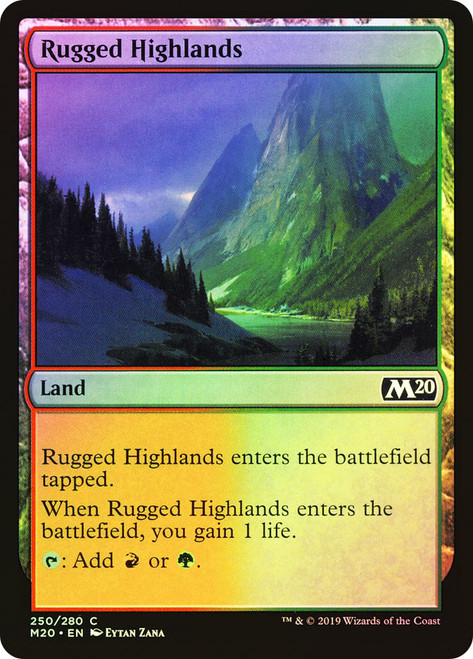 Rugged Highlands\nCore Set 2020\nSingle\nMagic The Gathering