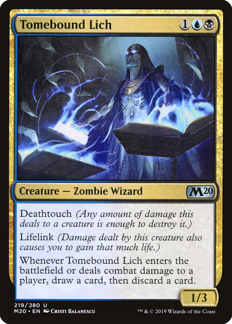 Tomebound Lich\nCore Set 2020\nSingle\nMagic The Gathering