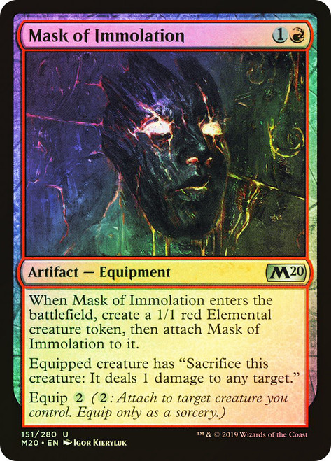 Mask of Immolation\nCore Set 2020\nSingle\nMagic The Gathering