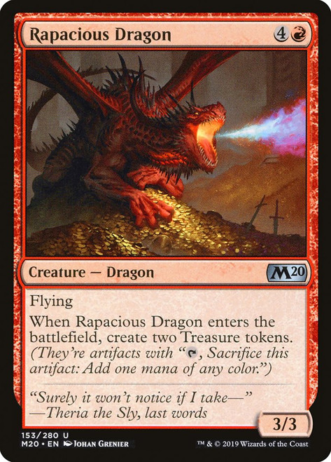 Rapacious Dragon\nCore Set 2020\nSingle\nMagic The Gathering