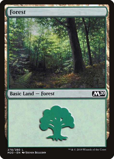 Forest (#278)\nCore Set 2020\nSingle\nMagic The Gathering