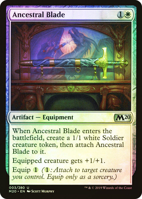 Ancestral Blade\nCore Set 2020\nSingle\nMagic The Gathering