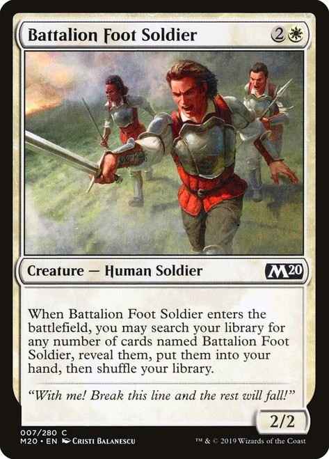 Battalion Foot Soldier\nCore Set 2020\nSingle\nMagic The Gathering