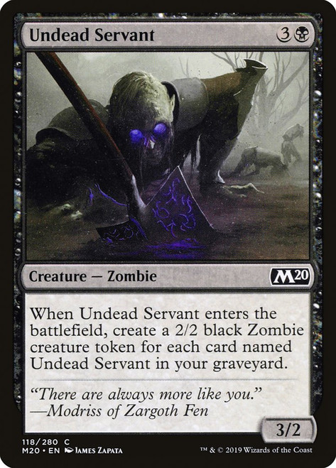 Undead Servant\nCore Set 2020\nSingle\nMagic The Gathering