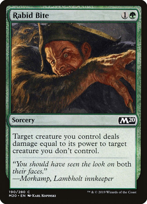 Rabid Bite\nCore Set 2020\nSingle\nMagic The Gathering