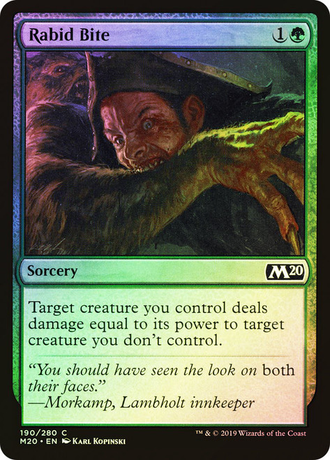 Rabid Bite\nCore Set 2020\nSingle\nMagic The Gathering