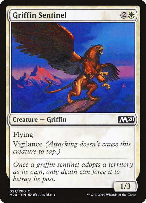 Griffin Sentinel\nCore Set 2020\nSingle\nMagic The Gathering