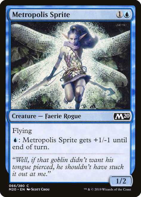 Metropolis Sprite\nCore Set 2020\nSingle\nMagic The Gathering