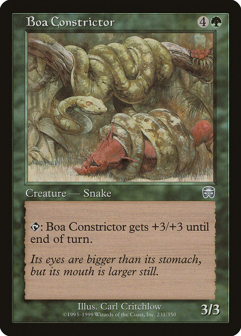 Boa Constrictor\nMercadian Masques\nSingle\nMagic The Gathering