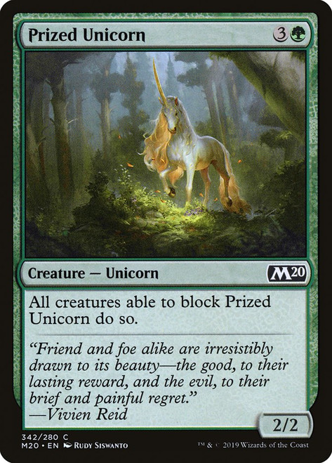 Prized Unicorn (Welcome Deck)\nCore Set 2020\nSingle\nMagic The Gathering