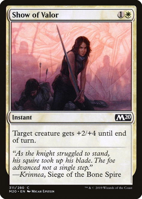 Show of Valor (Welcome Deck)\nCore Set 2020\nSingle\nMagic The Gathering