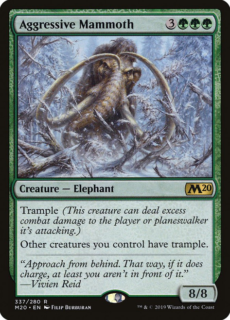 Aggressive Mammoth (Welcome Deck)\nCore Set 2020\nSingle\nMagic The Gathering