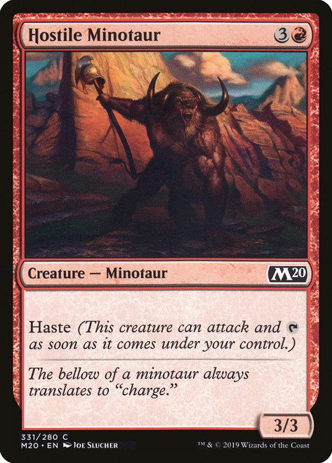 Hostile Minotaur (Starter Kit)\nCore Set 2020\nSingle\nMagic The Gathering