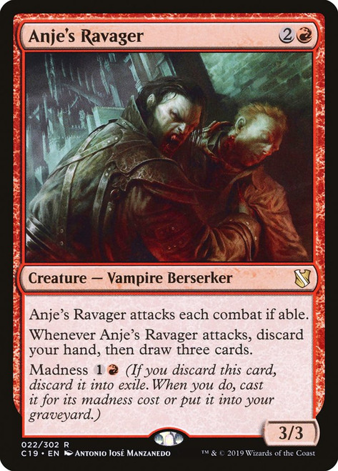 Anje's Ravager\nCommander: 2019 Edition\nSingle\nMagic The Gathering