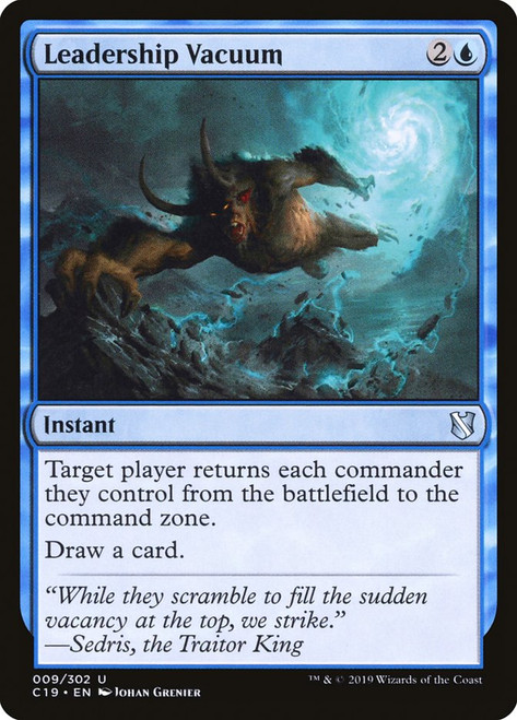 Leadership Vacuum\nCommander: 2019 Edition\nSingle\nMagic The Gathering