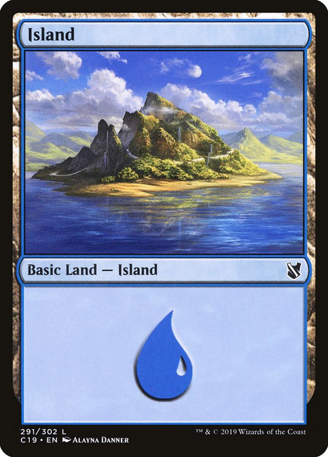 Island (#291)\nCommander: 2019 Edition\nSingle\nMagic The Gathering