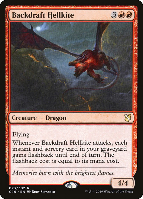Backdraft Hellkite\nCommander: 2019 Edition\nSingle\nMagic The Gathering