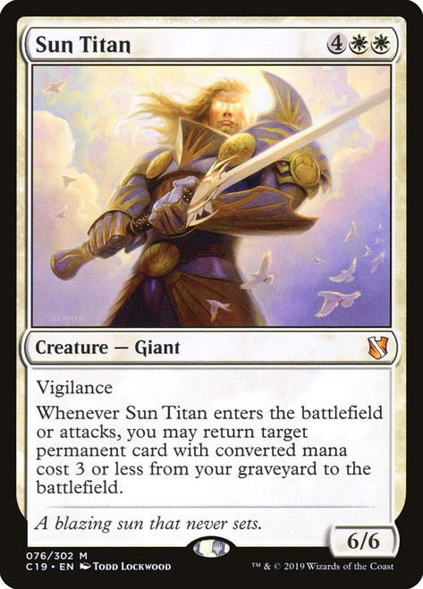 Sun Titan\nCommander: 2019 Edition\nSingle\nMagic The Gathering