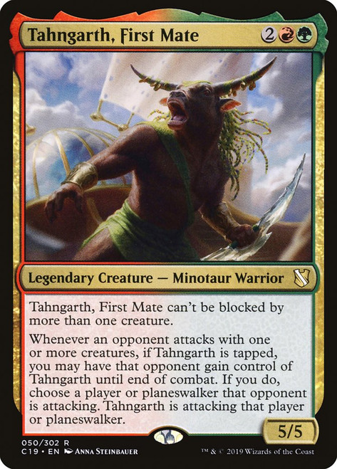 Tahngarth, First Mate\nCommander: 2019 Edition\nSingle\nMagic The Gathering