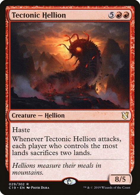 Tectonic Hellion\nCommander: 2019 Edition\nSingle\nMagic The Gathering
