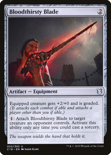 Bloodthirsty Blade\nCommander: 2019 Edition\nSingle\nMagic The Gathering