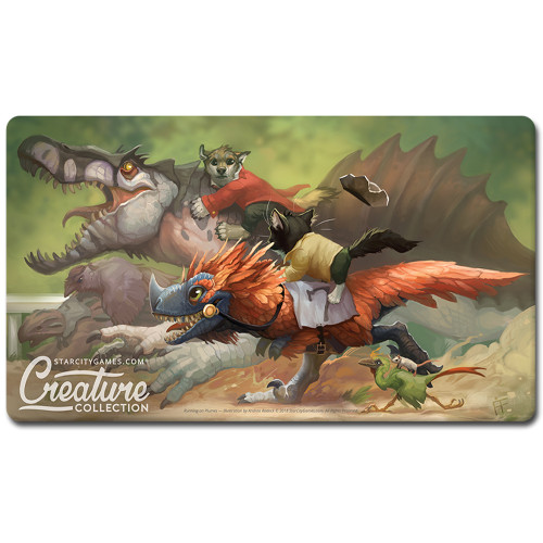 Star City Games Playmat - Prerelease Exclusive Creature Collection - Running on Plumes [SUP-SCG-PLM-CCPRERELEASE-RUNNING]