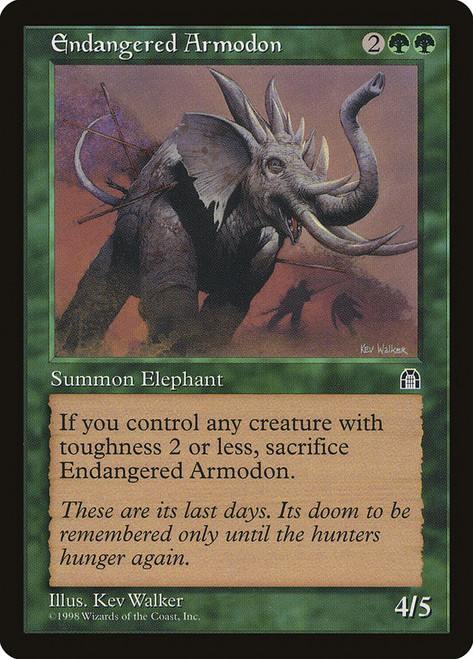 Endangered Armodon\nStronghold\nSingle\nMagic The Gathering