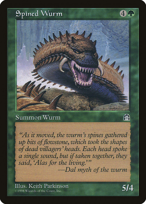 Spined Wurm\nStronghold\nSingle\nMagic The Gathering