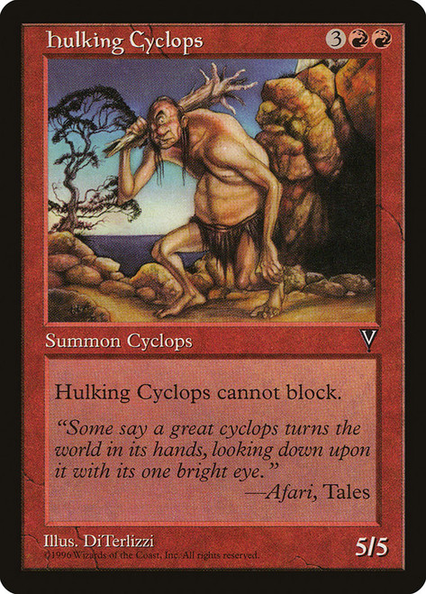 Hulking Cyclops\nVisions\nSingle\nMagic The Gathering