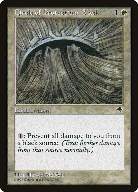Circle of Protection: Black\nTempest\nSingle\nMagic The Gathering