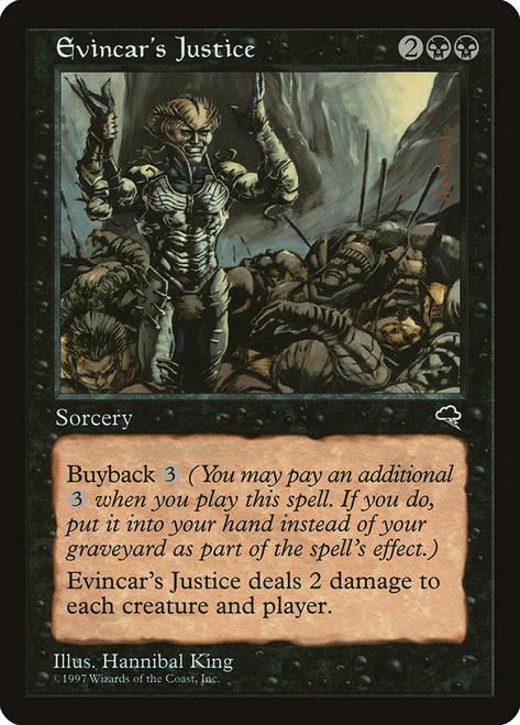 Evincar's Justice\nTempest\nSingle\nMagic The Gathering