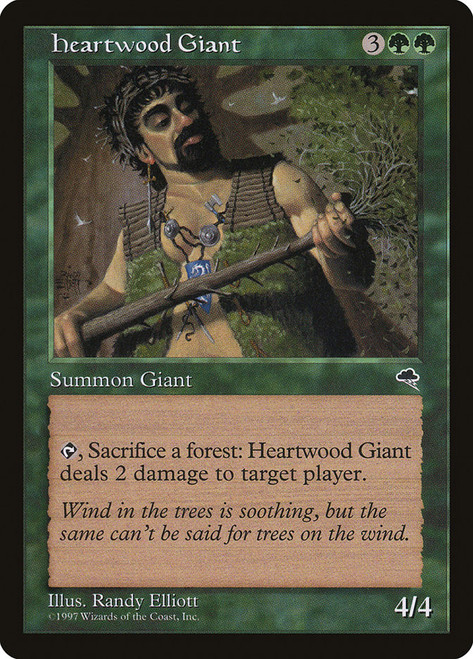 Heartwood Giant\nTempest\nSingle\nMagic The Gathering