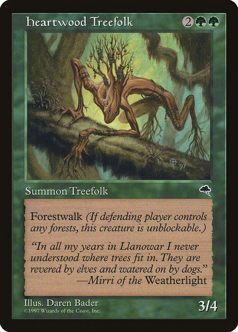 Heartwood Treefolk\nTempest\nSingle\nMagic The Gathering