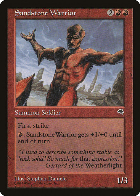 Sandstone Warrior\nTempest\nSingle\nMagic The Gathering