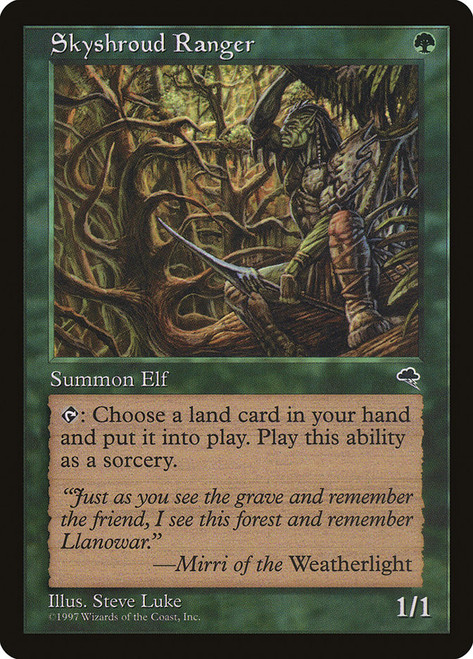 Skyshroud Ranger\nTempest\nSingle\nMagic The Gathering