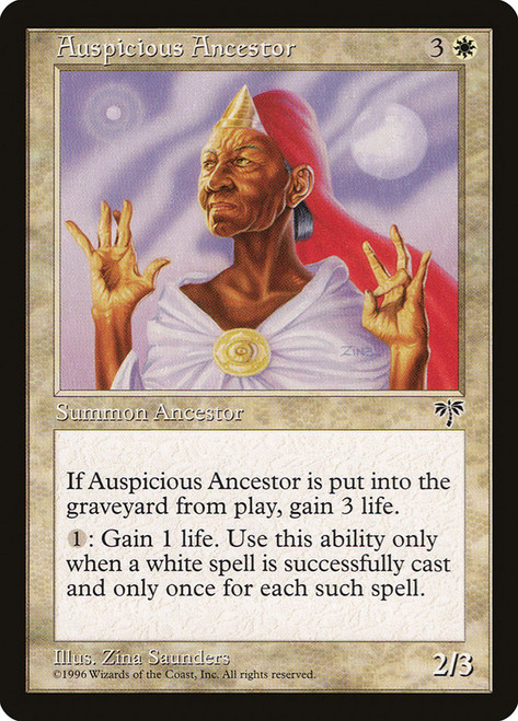 Auspicious Ancestor\nMirage\nSingle\nMagic The Gathering