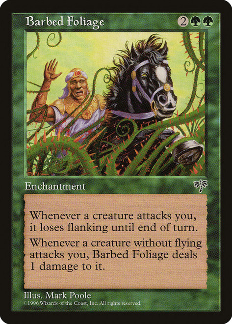 Barbed Foliage\nMirage\nSingle\nMagic The Gathering