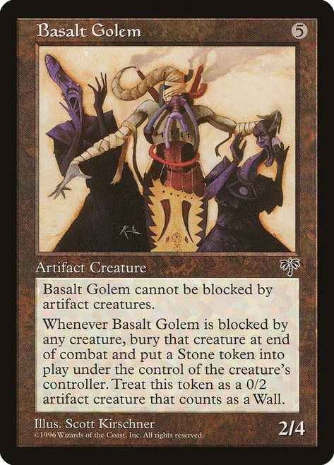 Basalt Golem\nMirage\nSingle\nMagic The Gathering
