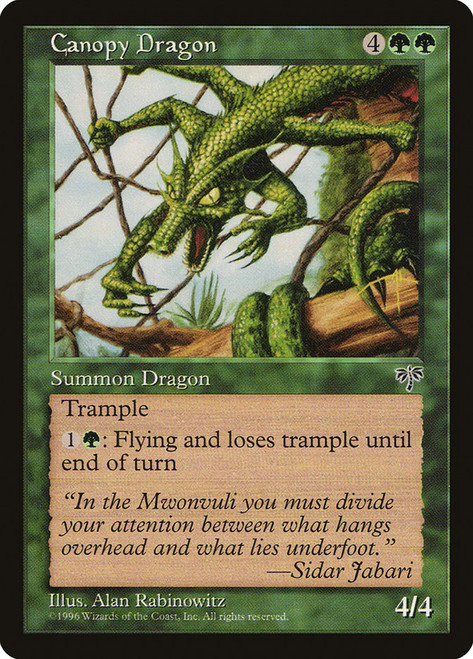 Canopy Dragon\nMirage\nSingle\nMagic The Gathering