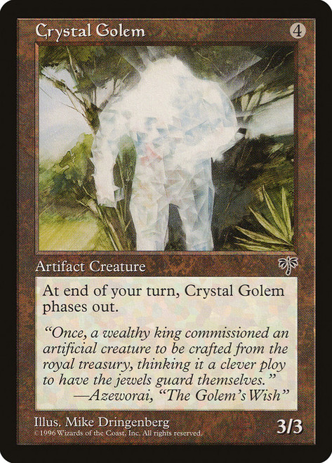 Crystal Golem\nMirage\nSingle\nMagic The Gathering