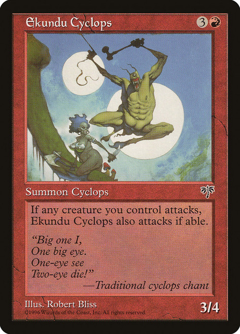 Ekundu Cyclops\nMirage\nSingle\nMagic The Gathering