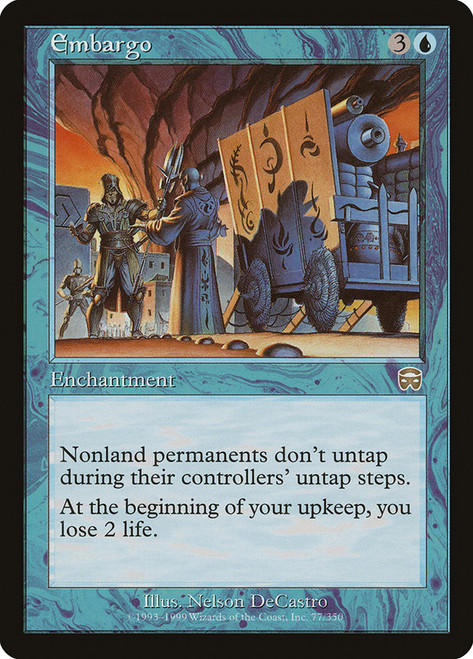 Embargo\nMercadian Masques\nSingle\nMagic The Gathering