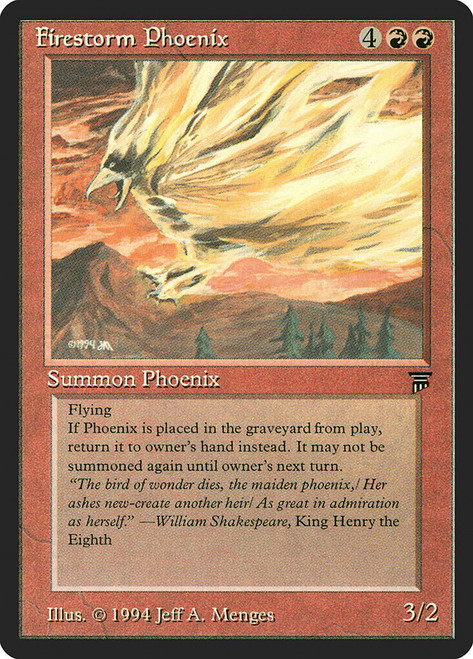 Firestorm Phoenix\nLegends\nSingle\nMagic The Gathering