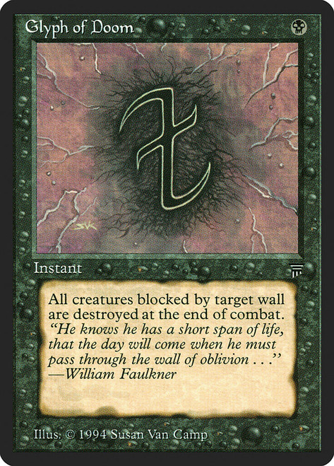 Glyph of Doom\nLegends\nSingle\nMagic The Gathering