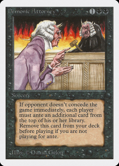 Demonic Attorney\nUnlimited\nSingle\nMagic The Gathering