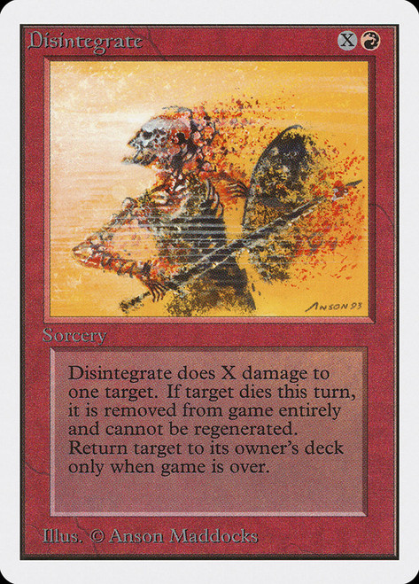 Disintegrate\nUnlimited\nSingle\nMagic The Gathering