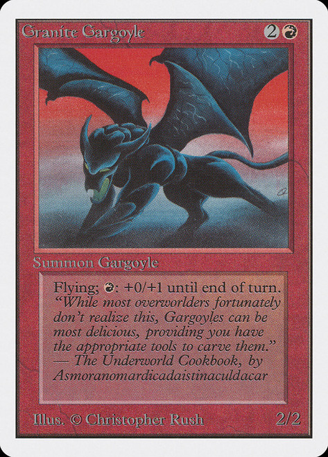 Granite Gargoyle\nUnlimited\nSingle\nMagic The Gathering